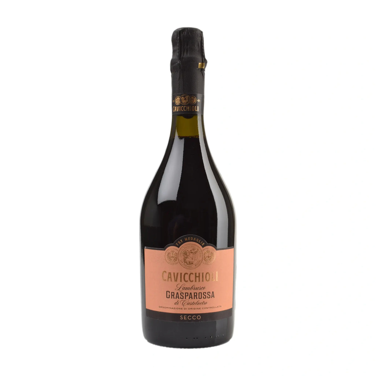 Tre Medaglie Lambrusco secco Grasparossa DOC Schaumwein von Cavicchioli U. gFigli - erhältlich bei WINECOM