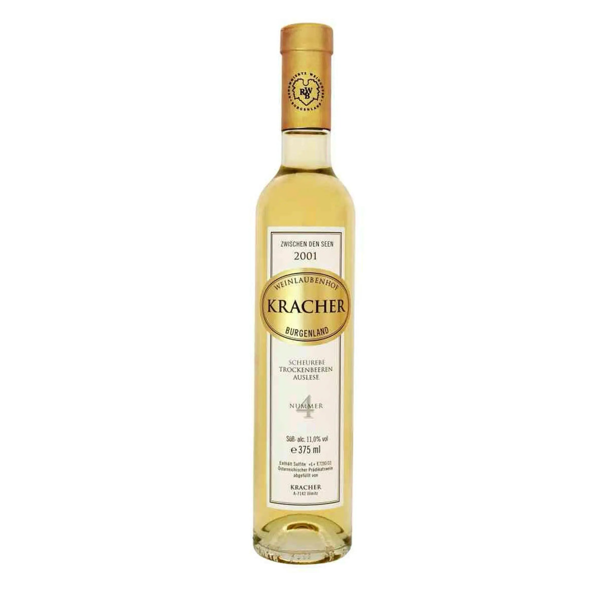 Weinlaubenhof Kracher, 2001 TBA No. 4 Scheurebe, Süßwein aus der Region Neusiedlersee, Österreich