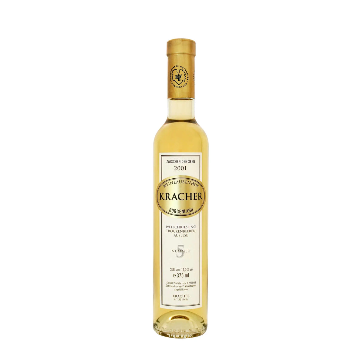 Weinlaubenhof Kracher, 2001 TBA No. 5 Welschriesling, Süßwein aus der Region Neusiedlersee, Österreich