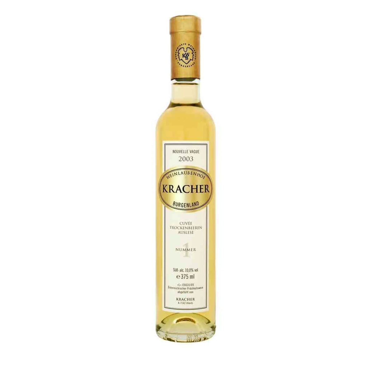 Weinlaubenhof Kracher, 2003 TBA No. 1 Cuvee, Süßwein aus der Region Neusiedlersee, Österreich