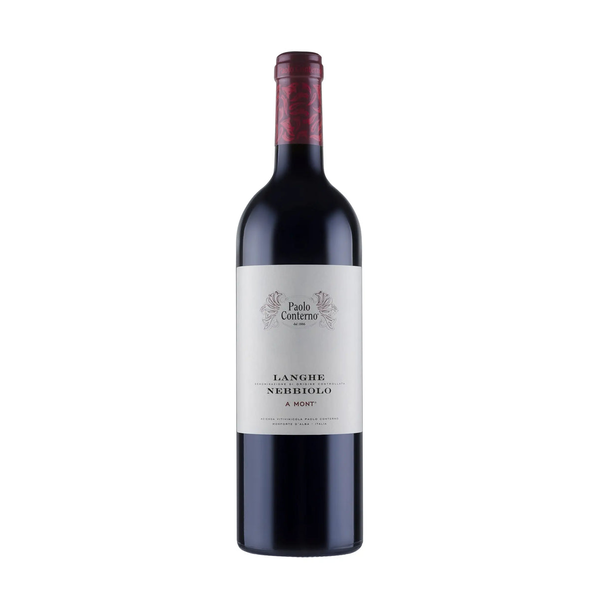 A Mont Langhe Nebbiolo DOC Rotwein von Paolo Conterno - erhältlich bei WINECOM