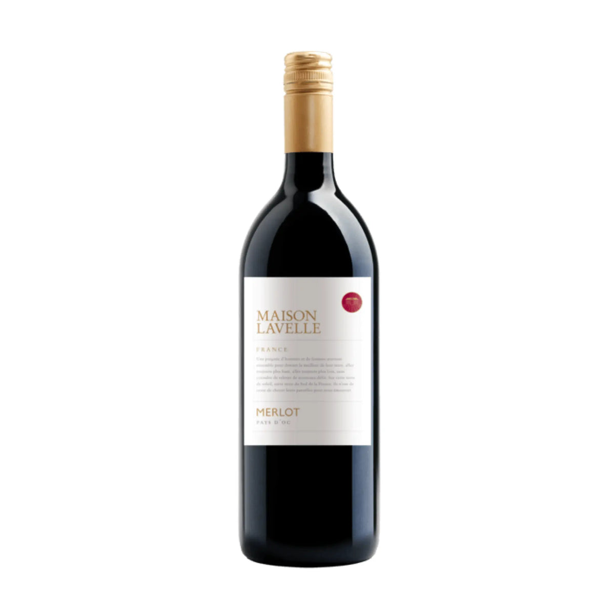 Maison Lavelle-Merlot IGP Oc 1.0L, Rotwein aus der Region Languedoc-Roussillon, Frankreich