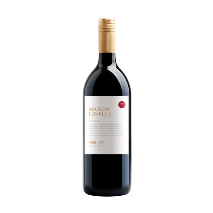 Maison Lavelle-Merlot IGP Oc 1.0L, Rotwein aus der Region Languedoc-Roussillon, Frankreich