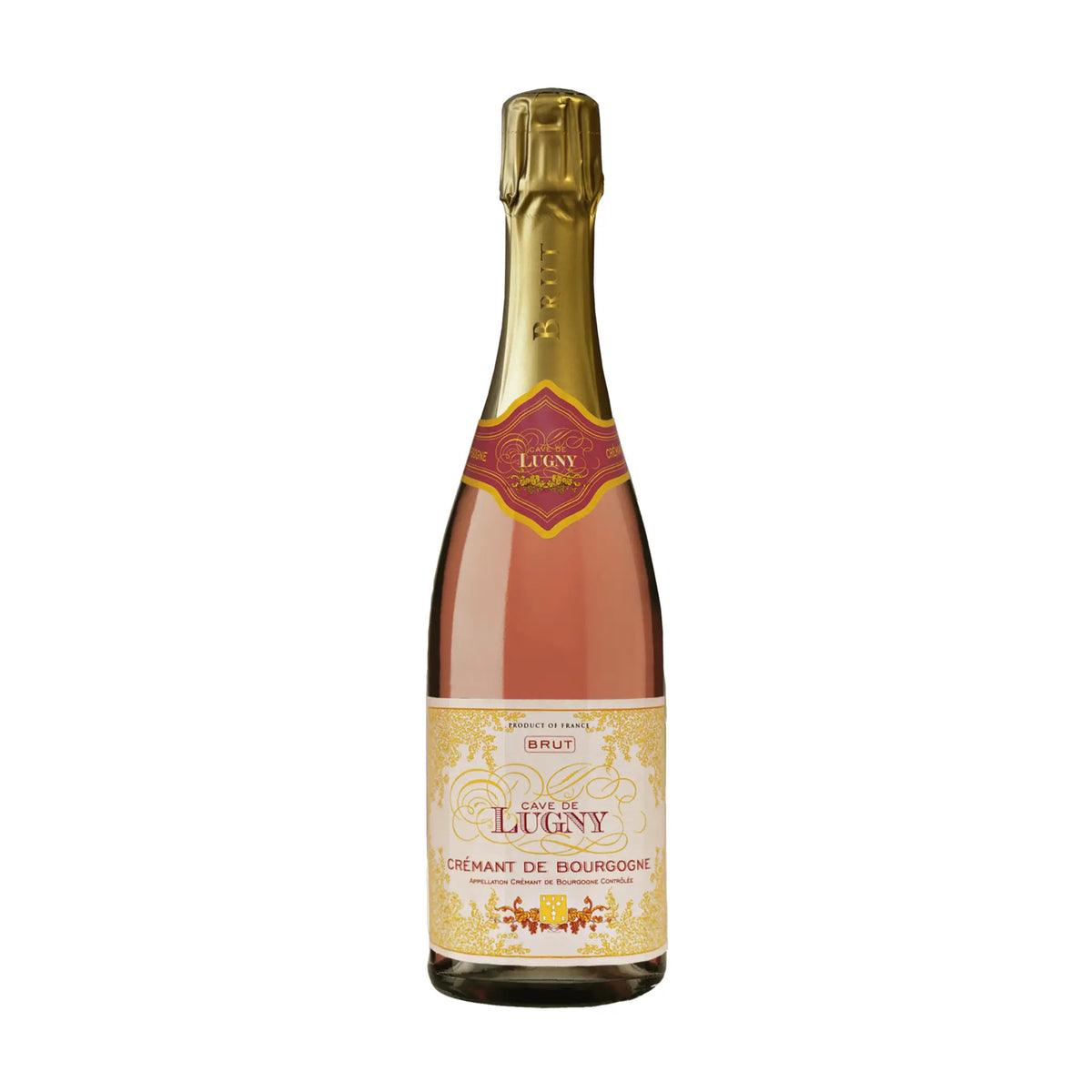 Cremant de Bourgogne Brut Rose Schaumwein von Cave De Lugny - erhältlich bei WINECOM