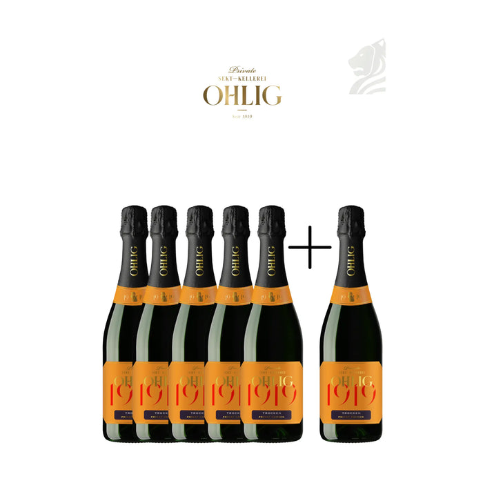 OHLIG | Privat Weiß Trocken [5+1] Schaumwein vom Rüdesheimer Sektkellerei - erhältlich bei WINECOM