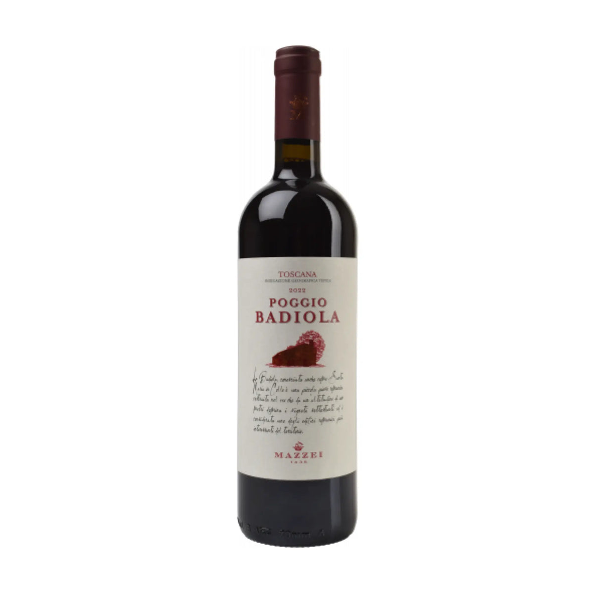 Poggio alla Badiola Toscana IGT 2022 Rotwein von Castello di Fonterutoli - erhältlich bei WINECOM