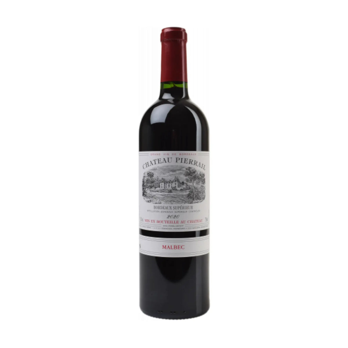 Château Pierrail - 2020 Cuvée Malbec Bordeaux Supérior AOC, Rotwein aus der Region Bordeaux, Frankreich