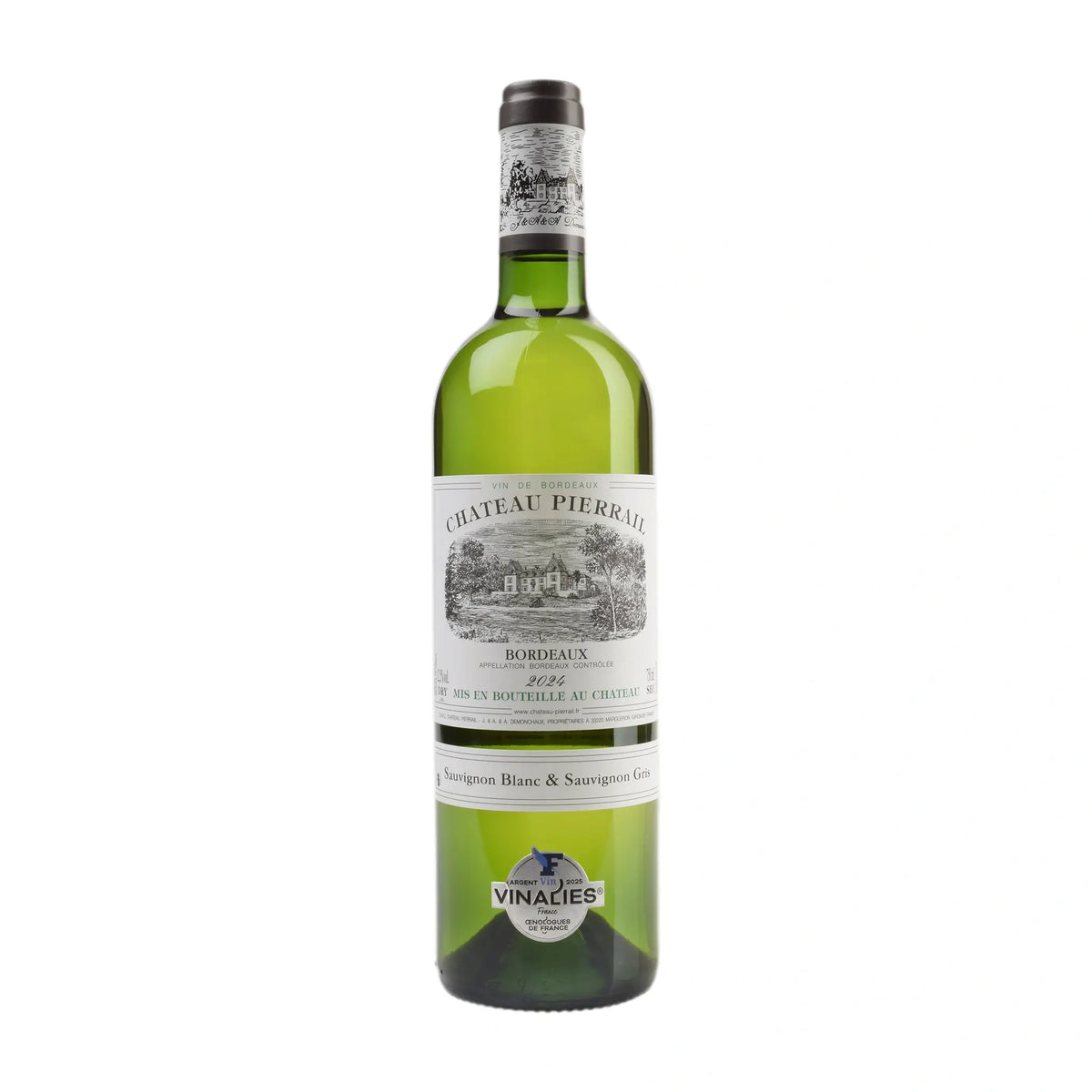Blanc Sauv Blanc und Sauv Gris Bordeaux AOC 2024 Weißwein von Château Pierrail - erhältlich bei WINECOM