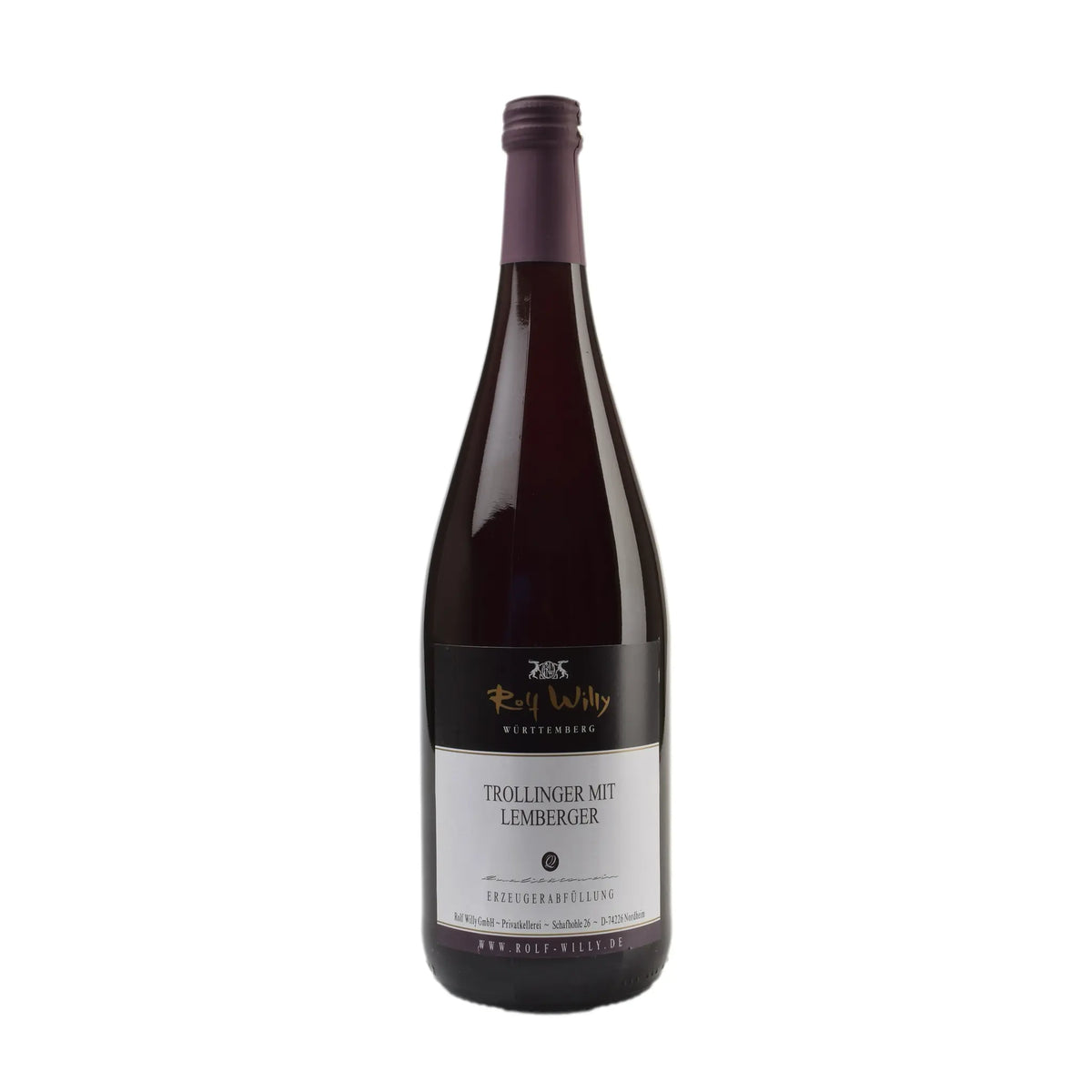 Trollinger Lemberger halbtrocken 1.0L 2024 Rotwein von Weingut Rolf Willy - erhältlich bei WINECOM