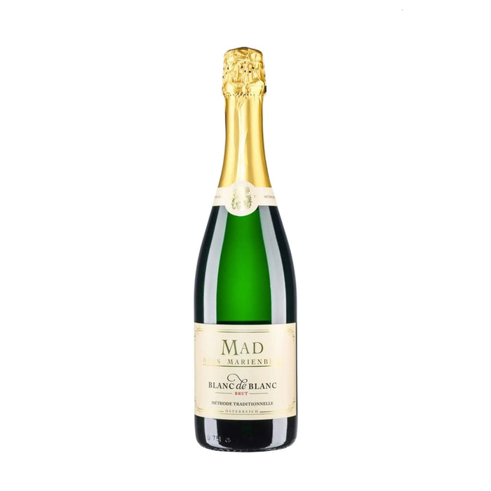 Winzersekt Blanc de Blanc vom Weingut MAD, Schaumwein aus der Region Burgenland, Österreich
